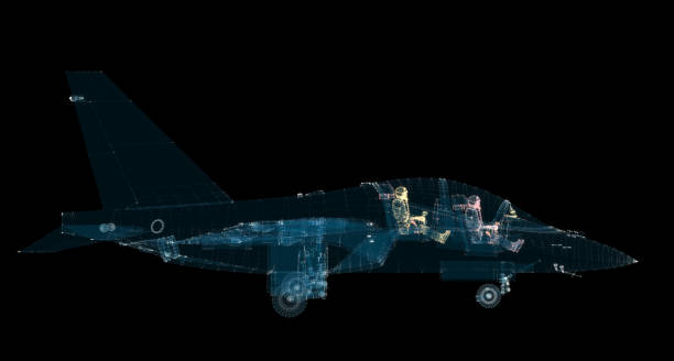 istock Aircraft Hologram. Transportation and Technology Concept 1386375055