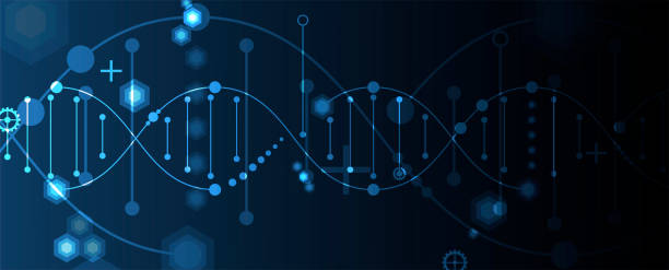 istock Abstract DNA technology. Science medical concept. Futuristic background 1386396306