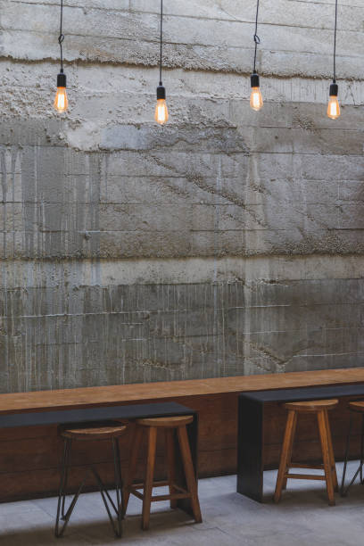 istock cafe interior Layout in a loft style in dark colors open space interior view of various coffee Welcome open coffee shop background 1386398170
