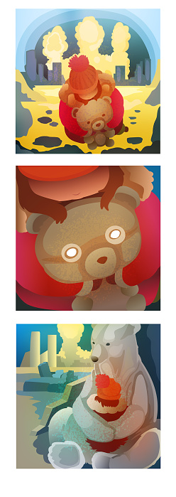 Child With Bear Clip art