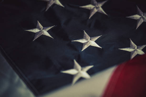 Flag of United States close-up