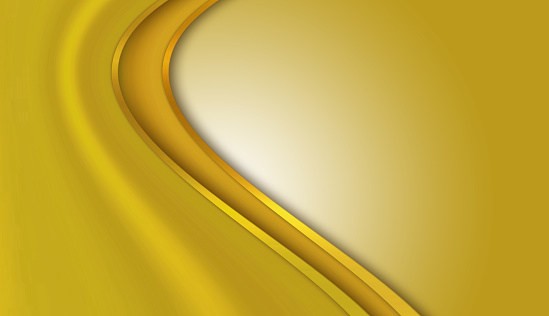 Golden background with decorative curve lines and place for text.