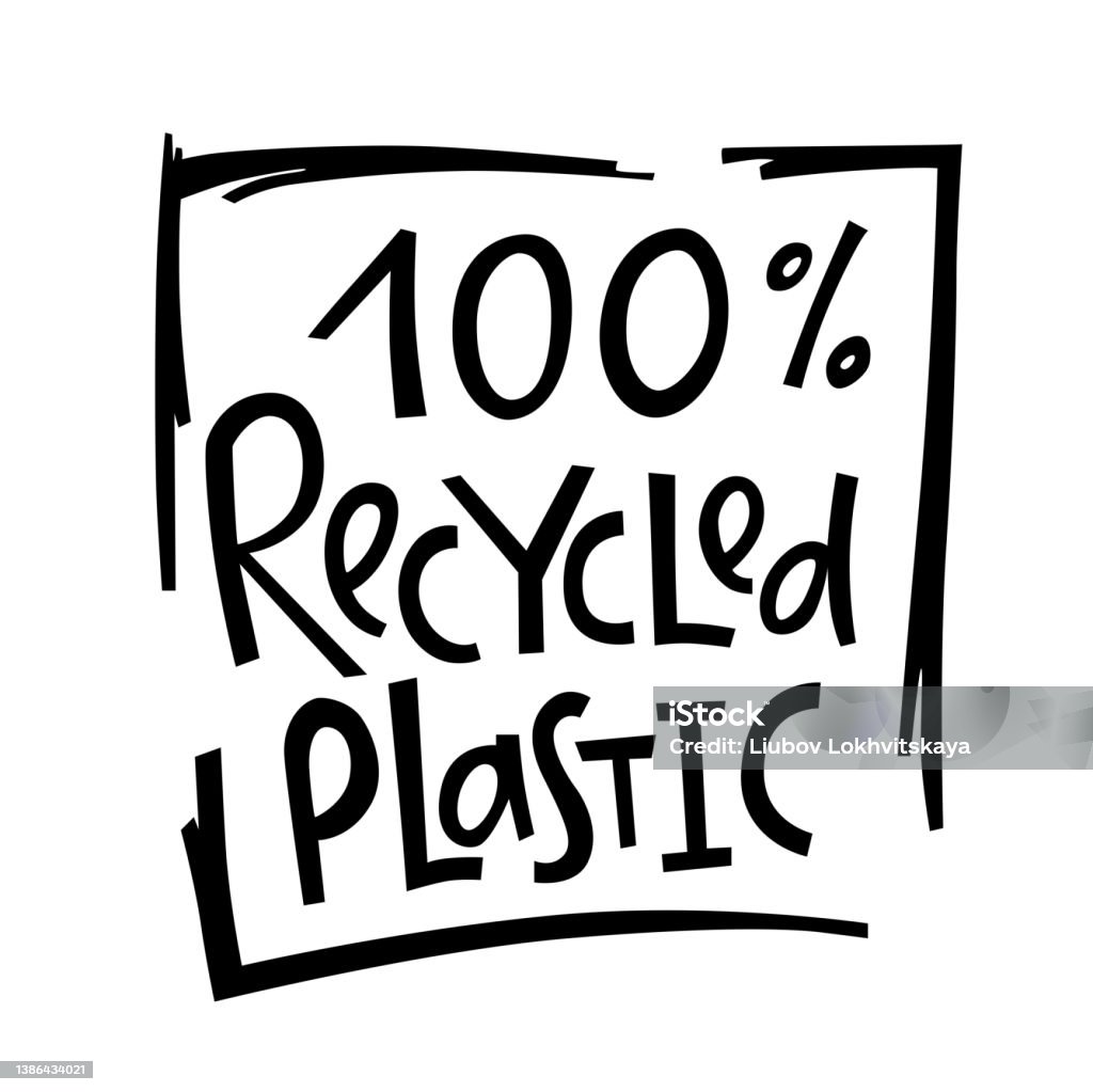 Biodegrable Lettering Recycled Plastic Eco Packaging Lettering Stock Illustration - Download ...
