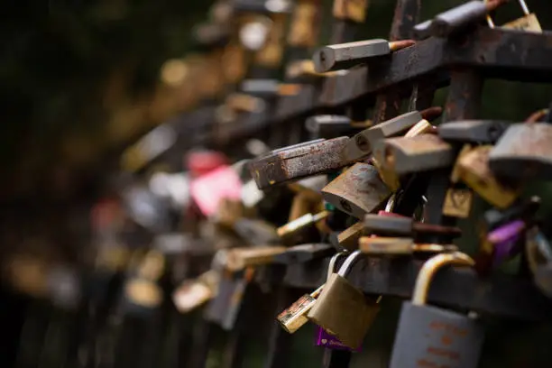 love padlock in Hungary, Eger city