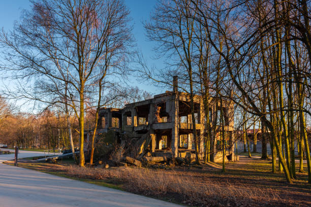 Borne Sulinowo, west pomeranian province, Poland.  Military town (1938) of Wehrmacht artillery school. In the years 1945 - 1993, the base of the Soviet North Military Group. Abandoned military warehouses.