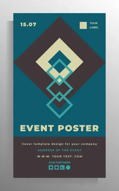 Vector illustration of Cover template for brochure, flyer, book, banner, poster