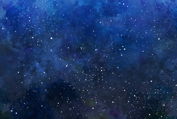 아름다운 수채화 추상적 배경  일러스트 - night sky stock illustrations
