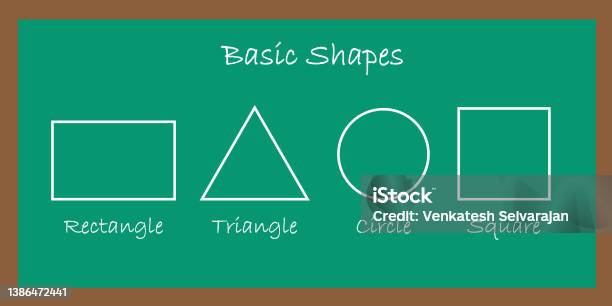 Basic Shape Drawn In The Classroom Board Stock Illustration - Download ...