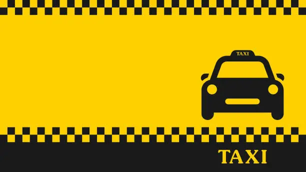 Vector illustration of Taxi sign. transport background. Taxi service