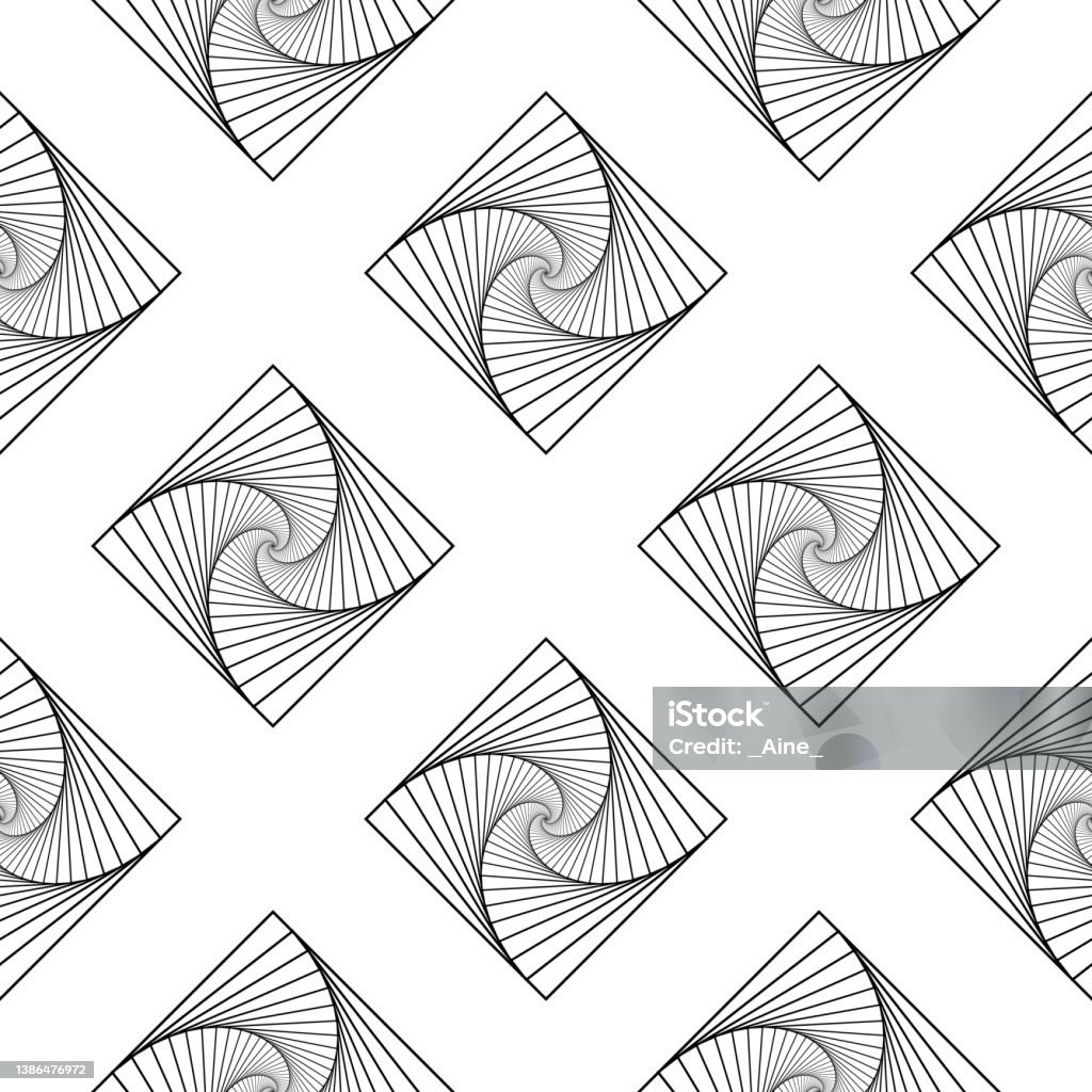Rotating Concentric Squares Seamless Pattern Square Optical Illusion ...