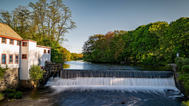 istock Dam next to old mill New England 1386481566