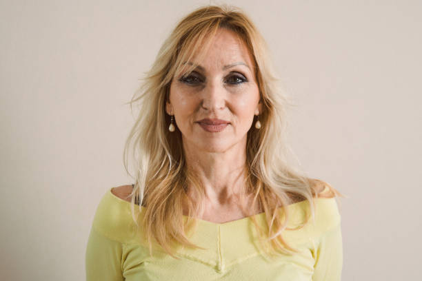 istock Characterful faces of a mature woman 1386490149