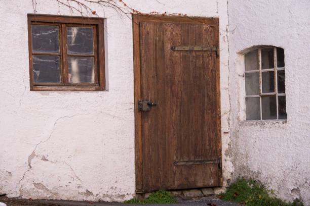 istock Main Entrance Wooden Door. 1386490343