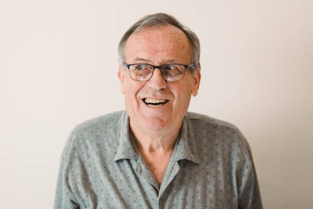 istock Characterful faces of a mature man 1386492619
