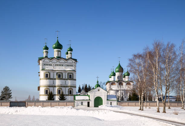 Vyazhishchi Convent of St. Nicholas stock photo