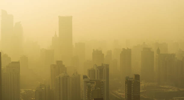 istock Big city at misty, shanghai 1386496690