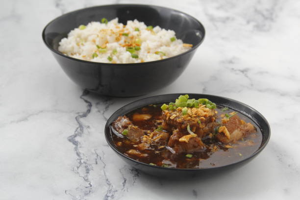 Freshly cooked Filipino food called Beef Pares