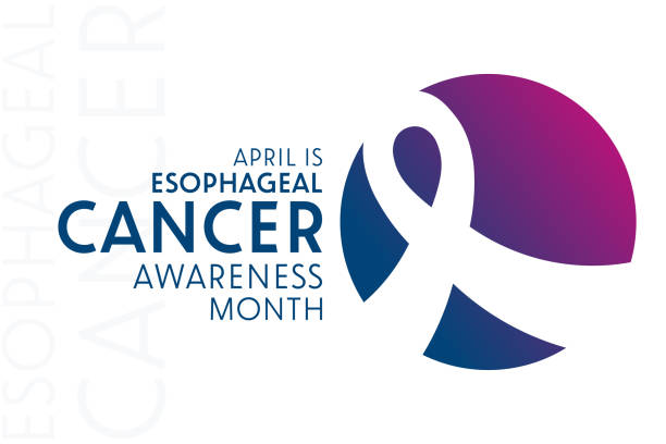 April is Esophageal Cancer Awareness Month. Vector illustration. Holiday poster. April is Esophageal Cancer Awareness Month. Vector illustration. Holiday poster stomach knot stock illustrations