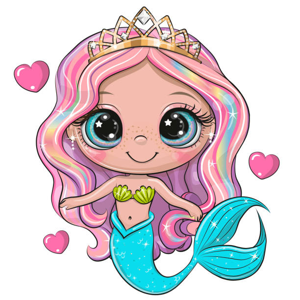 Mermaid Cartoon Stock Photos, Pictures & Royalty-Free Images - iStock