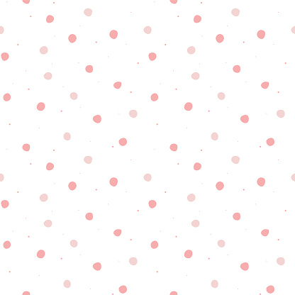 Polka Dots on White Background