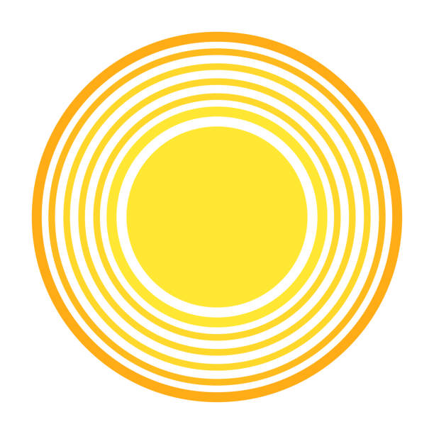 Shiny sun icon for weather design. Sunshine symbol happy yellow isolated sun vector illustration. Shiny sun icon for weather design. Sunshine symbol happy yellow isolated sun vector illustration. sonne stock illustrations