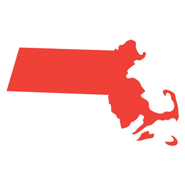 Massachusetts State Icon Massachusetts State Concept massachusetts stock illustrations