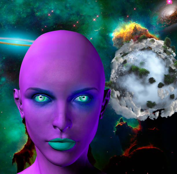 istock The face of an alien 1386528964