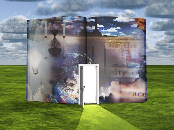 istock Life Book with opened door 1386529186