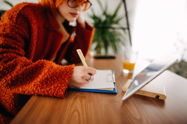 istock Woman finishes work from home 1386530029