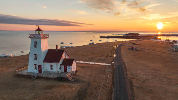 istock Wood Islands Lighthouse at sunset 1386532177
