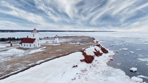 istock Wood Islands Lighthouse in winter 1386532197