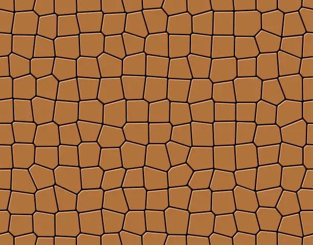 Vector illustration of seamless  brown  cracks  pattern