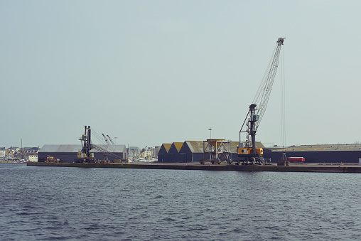 Cranes of the port of Saint-Malo