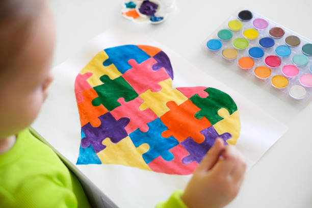 istock Postcard for people with autism syndrome. 1386552110