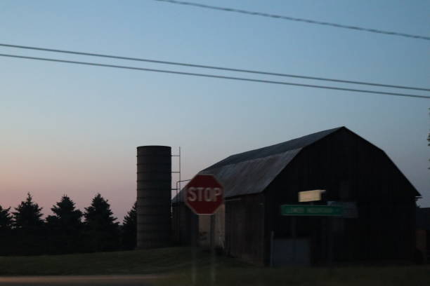 istock Calm Sunset Over the Farm 1386574038