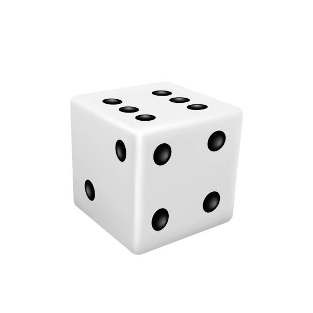 istock White dice isolated on white background. Realistic gaming cube. Casino, entertainment or gambling 1386578344