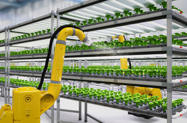 istock robotic arm spray fertilizer on  plants in  greenhouse 1386579355
