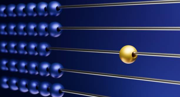 istock Standing out from the crowd, leadership, order, individuality, abacus 1386580405