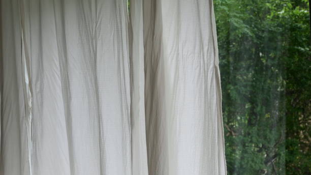 istock white curtain in the room with natural background 1386606362