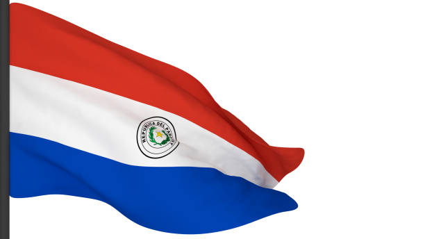 istock national flag background image,wind blowing flags,3d rendering,Flag of Paraguay 1386608685