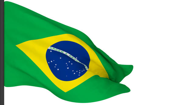 istock national flag background image,wind blowing flags,3d rendering,Flag of Brazil 1386608700