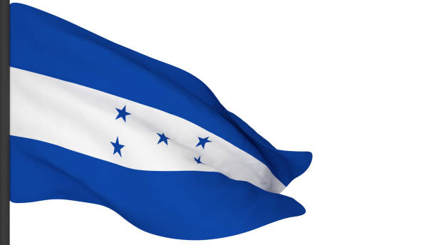 istock national flag background image,wind blowing flags,3d rendering,Flag of Honduras 1386609364