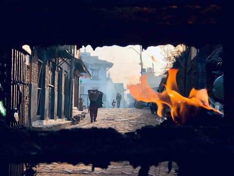 The street near Kathmandu Dubar square, Nepal