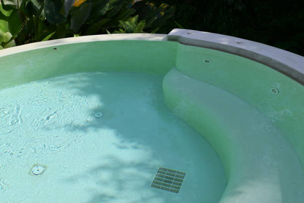 istock swimming pool in the garden 1386612212