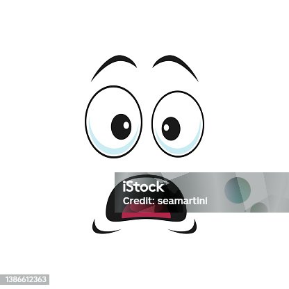 istock Emoji with shocked facial expression isolated icon 1386612363