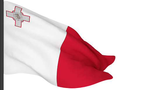 national flag background image,wind blowing flags,3d rendering,Flag of Malta