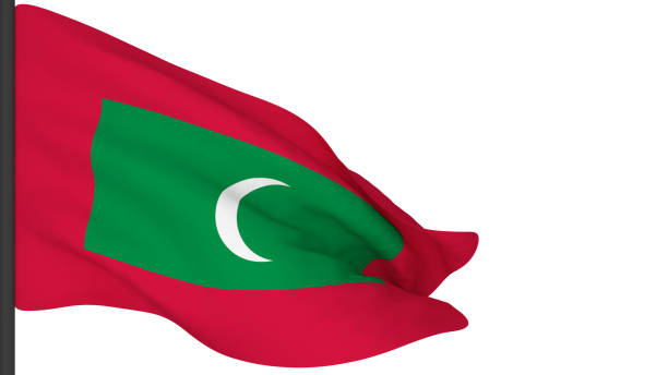 istock national flag background image,wind blowing flags,3d rendering,Flag of Maldives 1386614911