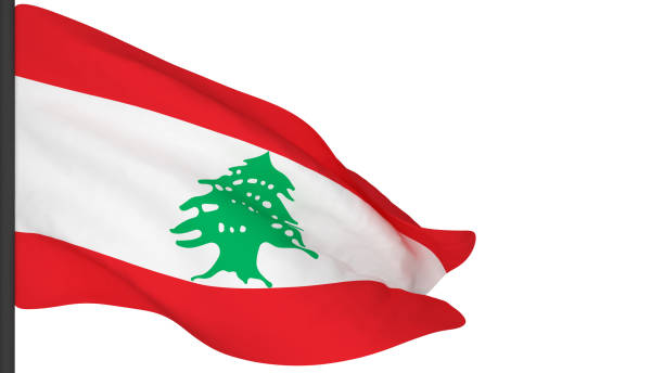 istock national flag background image,wind blowing flags,3d rendering,Flag of Lebanon 1386614966