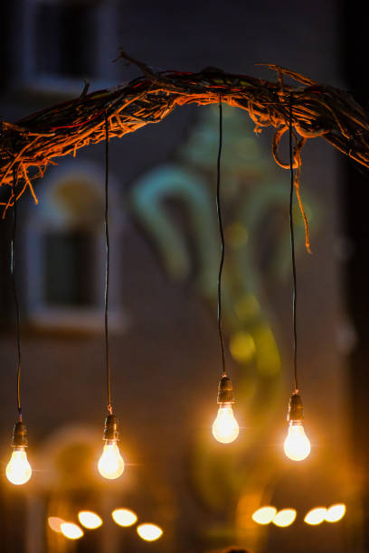 istock Luxury beautiful retro edison light lamp decor 1386615140
