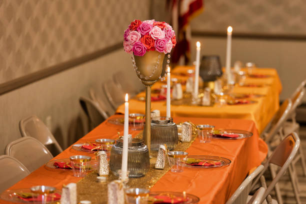 istock Table set for an event party or wedding reception 1386615760